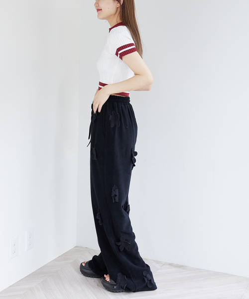 JOINT WORKS(ジョイントワークス)の「【irojikake/イロジカケ】 Flower garden pile pants(その他パンツ・レディース・ブラック/カーキ・SMALL)」の18枚目の写真