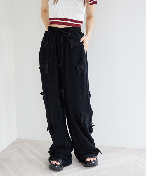 JOINT WORKS(ジョイントワークス)の「【irojikake/イロジカケ】 Flower garden pile pants(その他パンツ・レディース・ブラック/カーキ・SMALL)」の19枚目の写真