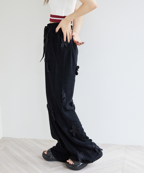 JOINT WORKS(ジョイントワークス)の「【irojikake/イロジカケ】 Flower garden pile pants(その他パンツ・レディース・ブラック/カーキ・SMALL)」の20枚目の写真