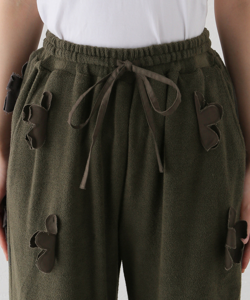 JOINT WORKS(ジョイントワークス)の「【irojikake/イロジカケ】 Flower garden pile pants(その他パンツ・レディース・ブラック/カーキ・SMALL)」の5枚目の写真