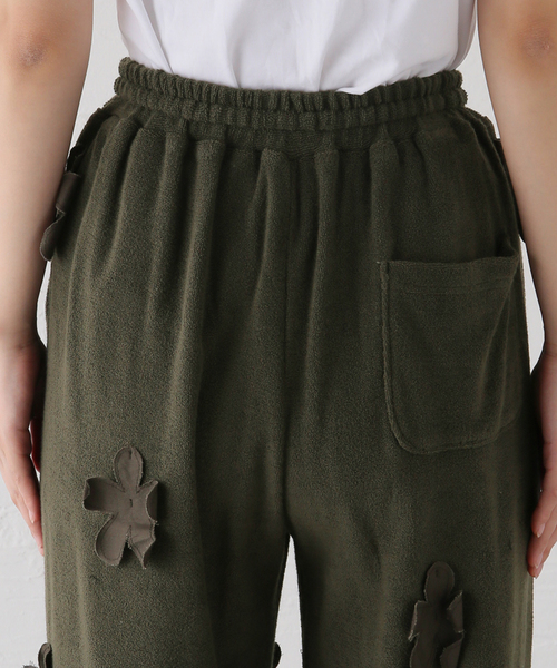 JOINT WORKS(ジョイントワークス)の「【irojikake/イロジカケ】 Flower garden pile pants(その他パンツ・レディース・ブラック/カーキ・SMALL)」の6枚目の写真