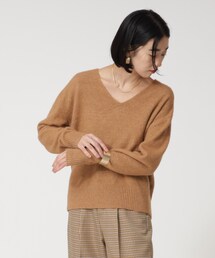 ◆バルキーVネックニット