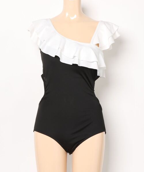 Dita Muaj.(ディータムアージュ)の「【SWIM WEAR/水着】ショルダーフリルワンピース水着/2点セット(水着・レディース・ブラック・L/M)」の11枚目の写真