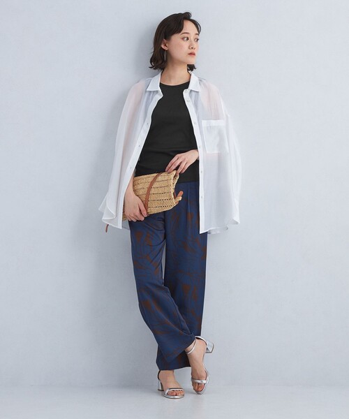 green label relaxing（グリーンレーベルリラクシング）の「グロッシー アメリカンスリーブ タンクトップ（タンクトップ・レディース・オフホワイト/その他1/ブラック/ワインレッド・FREE）」の8枚目の写真