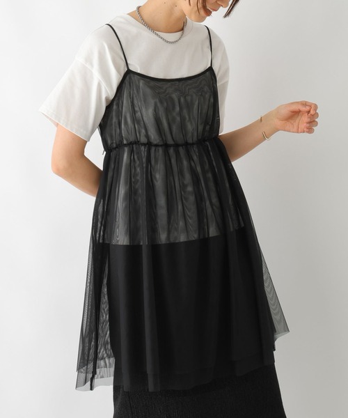 LEPSIM(レプシィム)の「チュールキャミチュニック 113325(その他トップス・レディース・アイボリー/ブラック/ドット・FREE)」の3枚目の写真