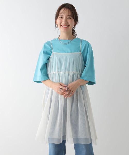 LEPSIM(レプシィム)の「チュールキャミチュニック 113325(その他トップス・レディース・アイボリー/ブラック/ドット・FREE)」の12枚目の写真