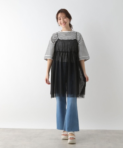 LEPSIM(レプシィム)の「チュールキャミチュニック 113325(その他トップス・レディース・アイボリー/ブラック/ドット・FREE)」の6枚目の写真