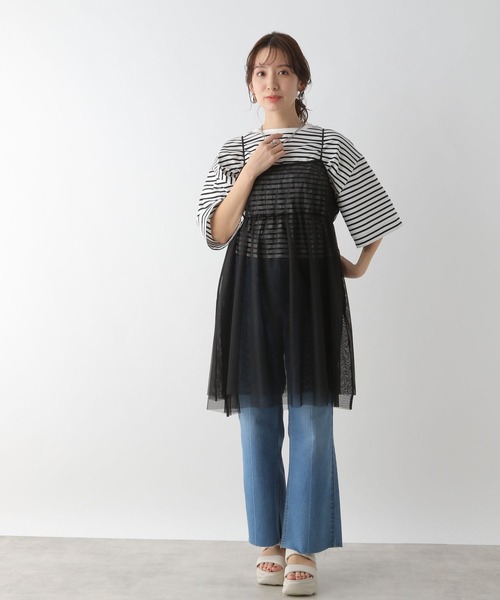 LEPSIM(レプシィム)の「チュールキャミチュニック 113325(その他トップス・レディース・アイボリー/ブラック/ドット・FREE)」の5枚目の写真