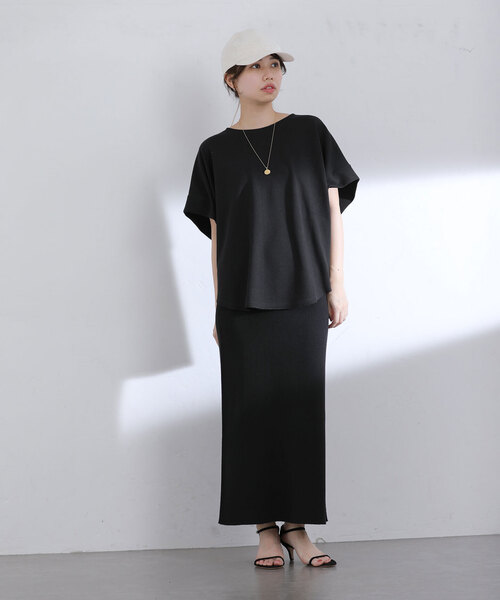 La TOTALITE（ラトータリテ）の「【Munich/ミューニック】double face boucle blouse（シャツ/ブラウス・レディース・ブラック/ホワイト・FREE）」の3枚目の写真