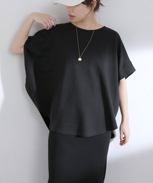 La TOTALITE（ラトータリテ）の「【Munich/ミューニック】double face boucle blouse（シャツ/ブラウス・レディース・ブラック/ホワイト・FREE）」の6枚目の写真