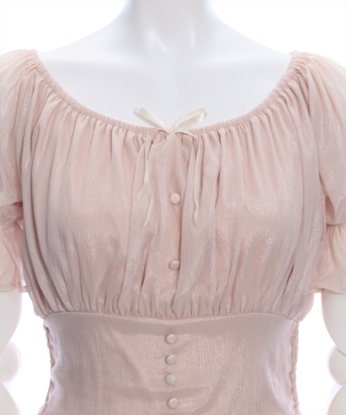 clear（クリア）の「フロントギャザー楊柳五分袖ブラウス［大人 フェミニン リボン］≪再入荷≫（シャツ/ブラウス・レディース・ライトピンク/ラベンダー/ミント/ブラック・F）」の11枚目の写真