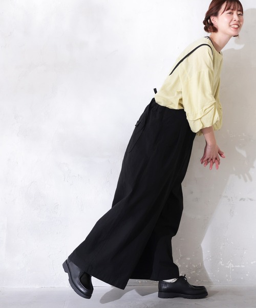 soulberry（ソウルベリー）の「こなれ袖のプルオーバー（シャツ/ブラウス・レディース・レモンイエロー/スミクロ・LL/L/M/4L/3L）」の5枚目の写真