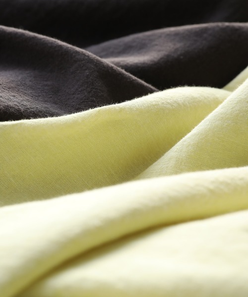 soulberry（ソウルベリー）の「こなれ袖のプルオーバー（シャツ/ブラウス・レディース・レモンイエロー/スミクロ・LL/L/M/4L/3L）」の9枚目の写真