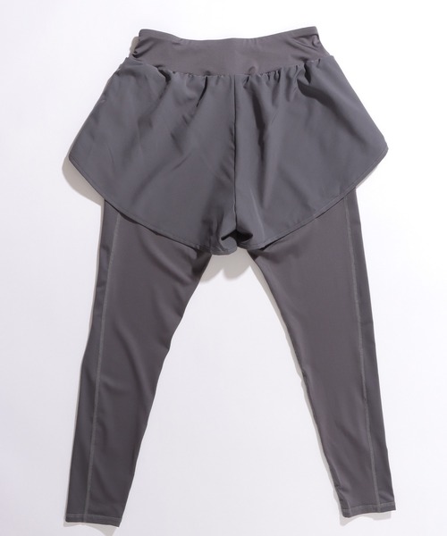 Lace Ladies（レースレディース）の「フェイクレイヤード ハイウエスト ポケット付き ヨガ レギンス  水陸両用（レギンス/スパッツ・レディース・グレー/ネイビー/ブラック・S/M/L/XL/XXL）」の16枚目の写真