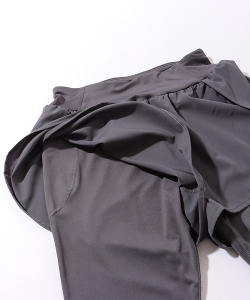 Lace Ladies（レースレディース）の「フェイクレイヤード ハイウエスト ポケット付き ヨガ レギンス  水陸両用（レギンス/スパッツ・レディース・グレー/ネイビー/ブラック・S/M/L/XL/XXL）」の17枚目の写真