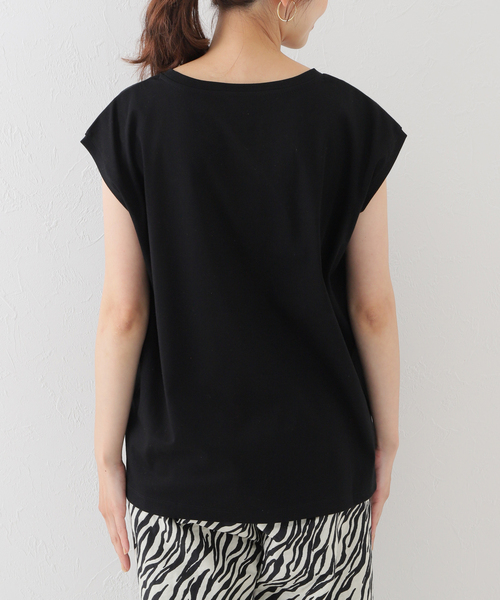 FRAMeWORK(フレームワーク)の「≪追加≫60シルケットスムースノースリーブ(Tシャツ/カットソー・レディース・ホワイト/ブラック/ベージュ/チャコールグレー・FREE)」の22枚目の写真