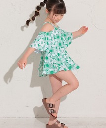 【UVカット】レイヤードワンピース水着（90～140cm）