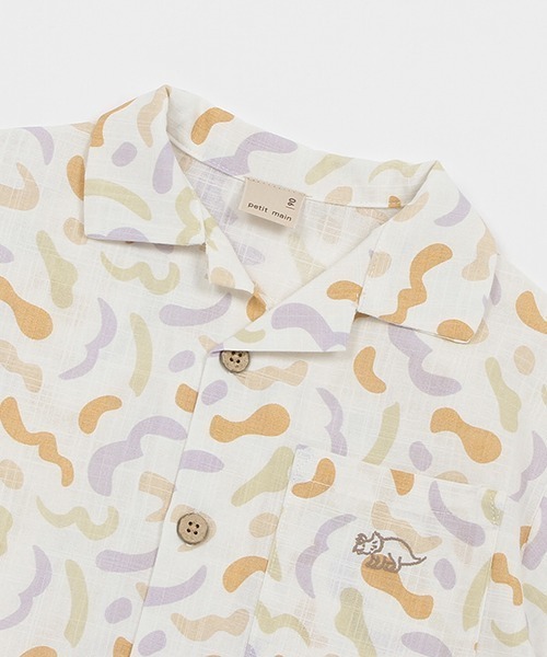 petit main（プティマイン）の「【リンク・接触冷感】アソート柄シャツ(キッズサイズ)（シャツ/ブラウス・キッズ・マルチ/キナリ・80ｃｍ/90cm/110cm/100cm/120cm/130cm）」の8枚目の写真