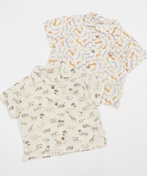 petit main（プティマイン）の「【リンク・接触冷感】アソート柄シャツ(キッズサイズ)（シャツ/ブラウス・キッズ・マルチ/キナリ・80ｃｍ/90cm/110cm/100cm/120cm/130cm）」の10枚目の写真