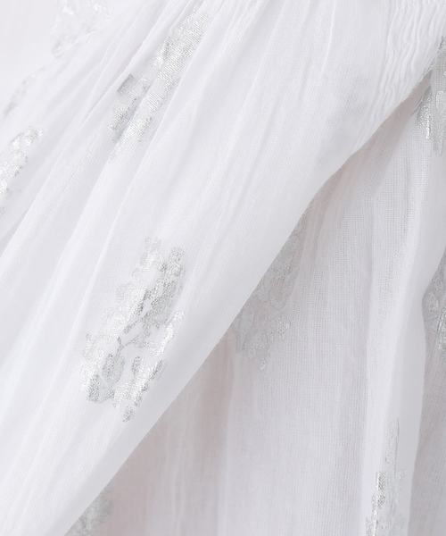 セール】【ne Quittez pas / ヌキテパ】COTTON VOILE FOIL FLOWER