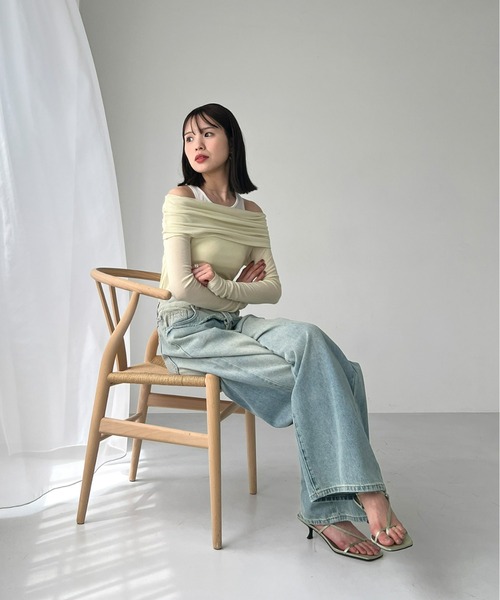 Olu.（オルドット）の「シアードッキングレイヤードカットソー（Tシャツ/カットソー・レディース・ホワイト/レモンイエロー・FREE）」の8枚目の写真