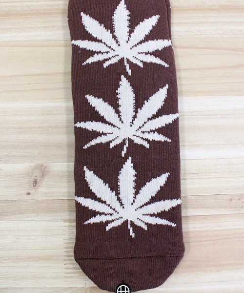 HUF（ハフ）の「ハフセット プラントライフ ソックス 靴下 HUF SET PLANTLIFE SOCK（ソックス/靴下・メンズ・ホワイト/ブラック/ブラウン・OS）」の7枚目の写真