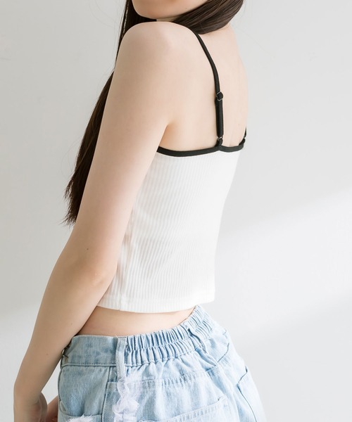 OLIVE des OLIVE（オリーブデオリーブ）の「リボンキャミソール　1041060710（キャミソール・レディース・ブラック/オフホワイト/ピンク・FREE）」の22枚目の写真