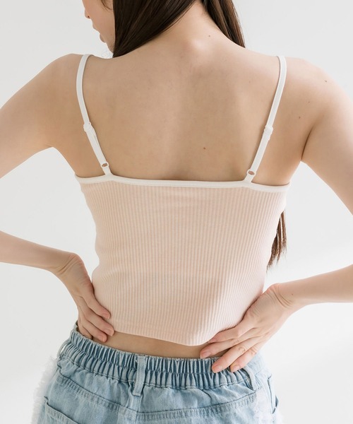 OLIVE des OLIVE（オリーブデオリーブ）の「リボンキャミソール　1041060710（キャミソール・レディース・ブラック/オフホワイト/ピンク・FREE）」の16枚目の写真