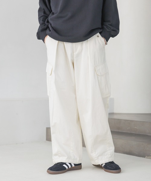 RAGEBLUE（レイジブルー）の「M-65 German military wide straight cargo pants/M-65 ストレートジャーマンバギーミリタリーカーゴパンツ（カーゴパンツ・メンズ・ブラック/ホワイト/カーキ/ブラウン・SMALL/MEDIUM/LARGE）」の2枚目の写真