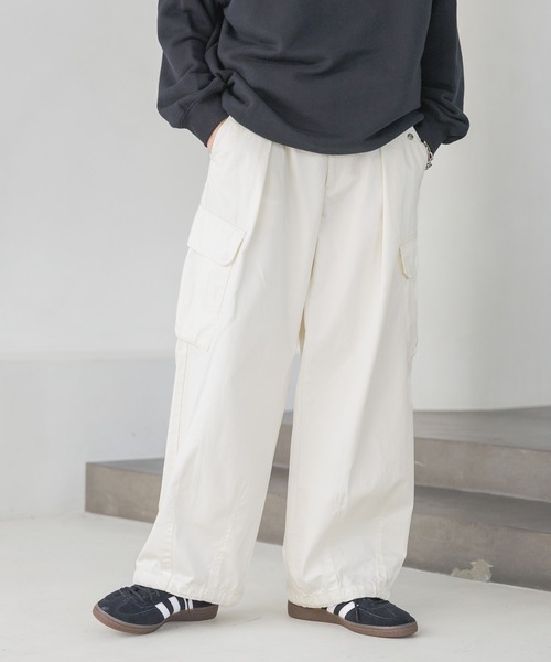 RAGEBLUE（レイジブルー）の「M-65 German military wide straight cargo pants/M-65 ストレートジャーマンバギーミリタリーカーゴパンツ（カーゴパンツ・メンズ・ブラック/ホワイト/カーキ/ブラウン・SMALL/MEDIUM/LARGE）」の6枚目の写真
