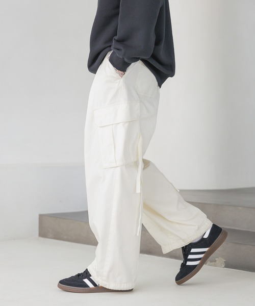 RAGEBLUE（レイジブルー）の「M-65 German military wide straight cargo pants/M-65 ストレートジャーマンバギーミリタリーカーゴパンツ（カーゴパンツ・メンズ・ブラック/ホワイト/カーキ/ブラウン・SMALL/MEDIUM/LARGE）」の9枚目の写真