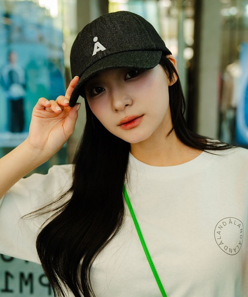 ALAND（エーランド）の「【UNISEX】ALAND／デニムAロゴCAP（キャップ・レディース・インディゴブルー/ブラック・ONE SIZE）」の11枚目の写真