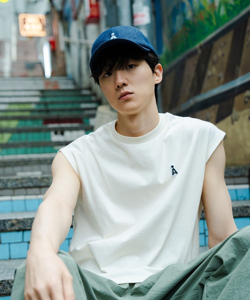 ALAND（エーランド）の「【UNISEX】ALAND／デニムAロゴCAP（キャップ・レディース・インディゴブルー/ブラック・ONE SIZE）」の5枚目の写真