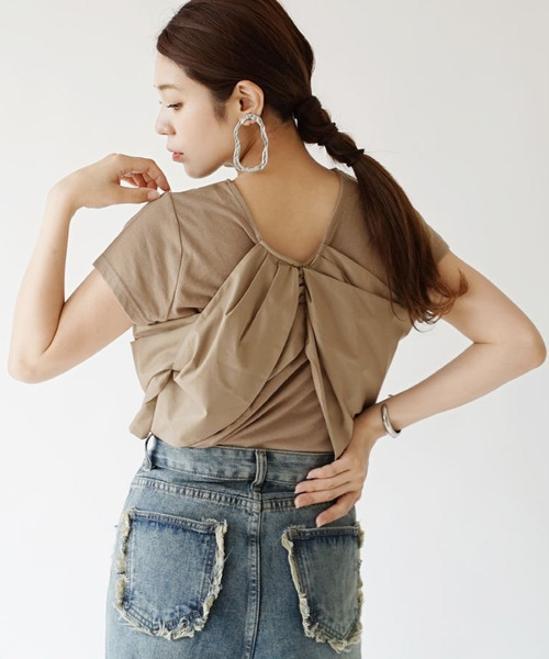 zootie(ズーティー)の「ビスチェ レイヤードTEE(Tシャツ/カットソー・レディース・モカ/ブラック・M)」の9枚目の写真