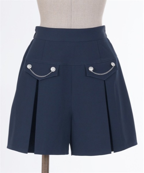 axes femme POETIQUE（アクシーズファムポエティック）の「チェーンフラップキュロット（その他パンツ・レディース・ネイビー/ブラック・MEDIUM）」の21枚目の写真