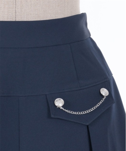 axes femme POETIQUE（アクシーズファムポエティック）の「チェーンフラップキュロット（その他パンツ・レディース・ネイビー/ブラック・MEDIUM）」の18枚目の写真