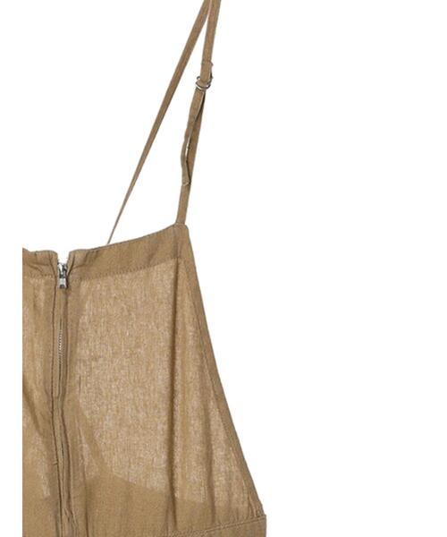 AMERICAN HOLIC（アメリカンホリック）の「リネンブレンドサロペットパンツ（サロペット/オーバーオール・レディース・キャメル/ブラック・M/L）」の13枚目の写真