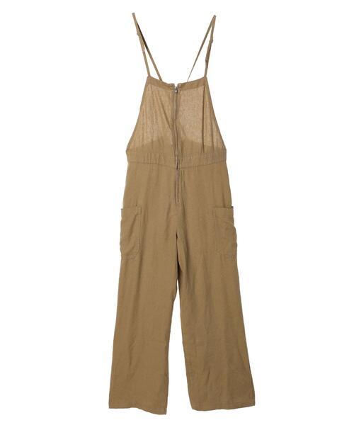 AMERICAN HOLIC（アメリカンホリック）の「リネンブレンドサロペットパンツ（サロペット/オーバーオール・レディース・キャメル/ブラック・M/L）」の18枚目の写真