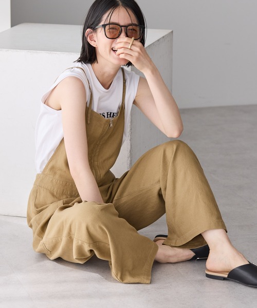 ドラッグストアーズ 麻混 薄手サロペット 3 ドラッグストアーズ 麻混 薄手サロペット 3