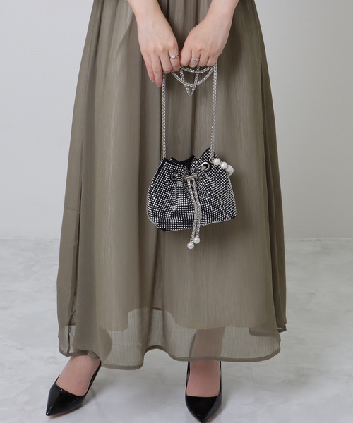 Lace Ladies（レースレディース）の「ビッグパール 2WAY スタッズ 巾着 ショルダーバッグ（クラッチバッグ・レディース・シルバー/ホワイト/ブラック・FREE）」の18枚目の写真