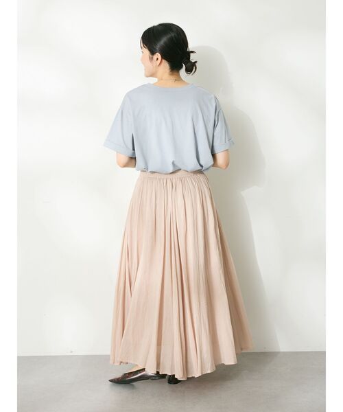 CRAFT STANDARD BOUTIQUE(クラフトスタンダードブティック)の「接触冷感/抗菌防臭/ 前後2WAY半袖スクエアネックTee(Tシャツ/カットソー・レディース・ラベンダー/アイボリー/ブラック/サックスブルー・FREE)」の12枚目の写真