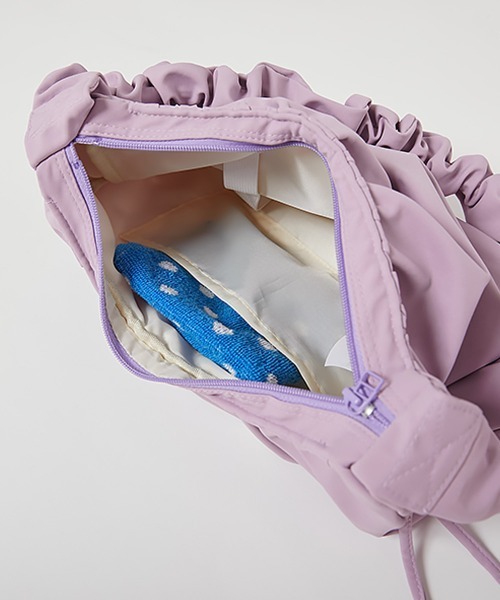 devirock（デビロック）の「親子で使える ゲーム機ケース固定バンド付き ギャザーショルダーバッグ（ショルダーバッグ・キッズ・グリーン系2/ブラック/ラベンダー・ONE SIZE）」の7枚目の写真