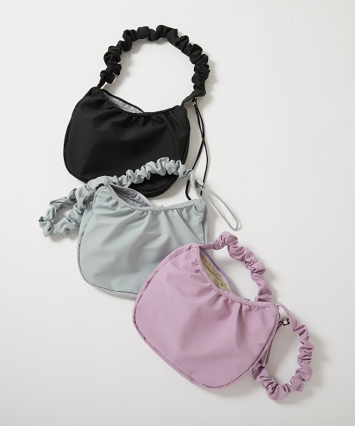 devirock（デビロック）の「親子で使える ゲーム機ケース固定バンド付き ギャザーショルダーバッグ（ショルダーバッグ・キッズ・グリーン系2/ブラック/ラベンダー・ONE SIZE）」の4枚目の写真