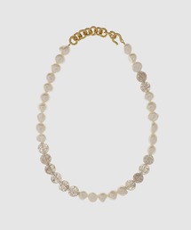 Preek | BAROQUE PEARL CRACKED CRYSTAL NECKLACE(ネックレス)