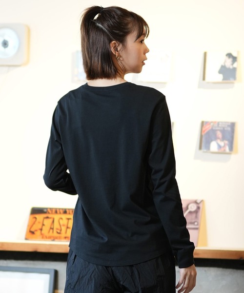 00s NIKE ゴツナイキプリント　サーマルカットソー　ロンT Mサイズ　黒 00s NIKE ゴツナイキプリント サーマルカットソー ロンT Mサイズ 黒