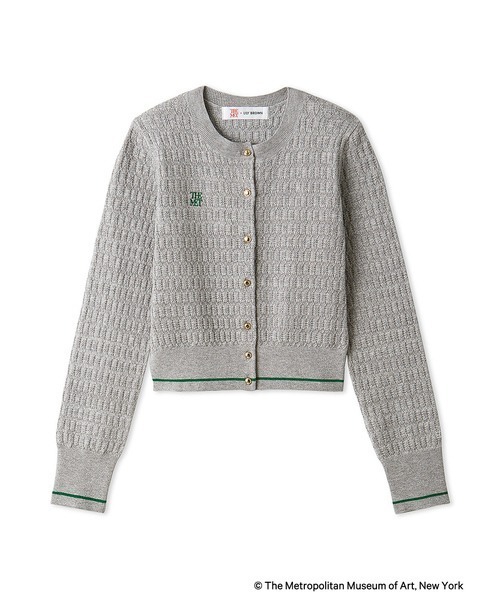 LILY BROWN（リリーブラウン）の「【The Metropolitan Museum of Art】バリエーションカーディガン（カーディガン/ボレロ・レディース・グレー/チェック/パープル・FREE）」の2枚目の写真