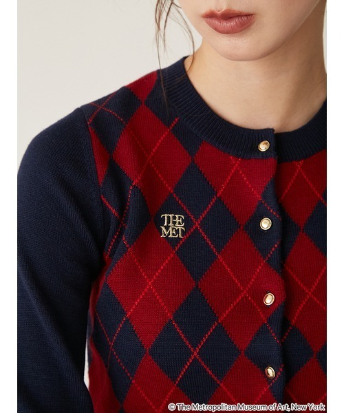 LILY BROWN（リリーブラウン）の「【The Metropolitan Museum of Art】バリエーションカーディガン（カーディガン/ボレロ・レディース・グレー/チェック/パープル・FREE）」の13枚目の写真