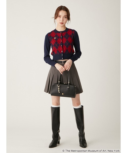 LILY BROWN（リリーブラウン）の「【The Metropolitan Museum of Art】バリエーションカーディガン（カーディガン/ボレロ・レディース・グレー/チェック/パープル・FREE）」の14枚目の写真