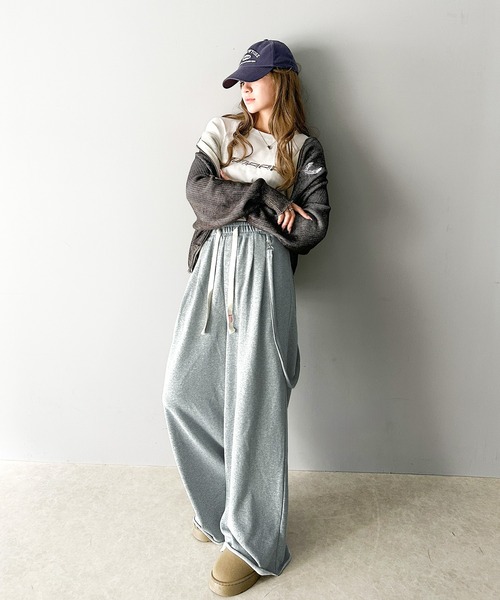 Java（ジャバ）の「《JAVA ジャバコラボ》ワンランク上の着こなし叶う。サスペンダー付裏毛2タックワイドパンツ（セットアップ可能）（その他パンツ・メンズ・ブラック/杢グレー/オートミール・MEDIUM/LARGE/SMALL/X-LARGE）」の8枚目の写真