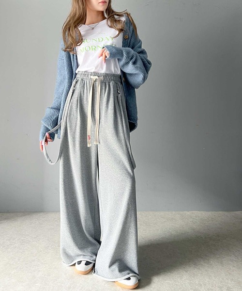 Java（ジャバ）の「《JAVA ジャバコラボ》ワンランク上の着こなし叶う。サスペンダー付裏毛2タックワイドパンツ（セットアップ可能）（その他パンツ・メンズ・ブラック/杢グレー/オートミール・MEDIUM/LARGE/SMALL/X-LARGE）」の15枚目の写真